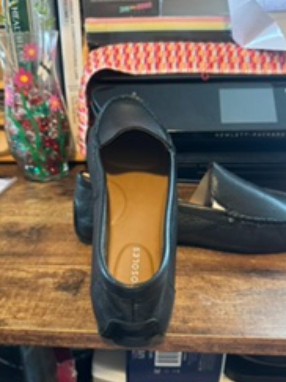 Aerosoles Black Leather Driving Flats – Women's Size 10W – Never Worn
